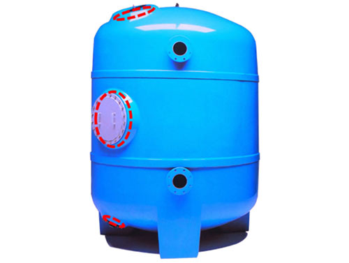 Внутренние стальные элементы в фильтрах для бассейна Calplas