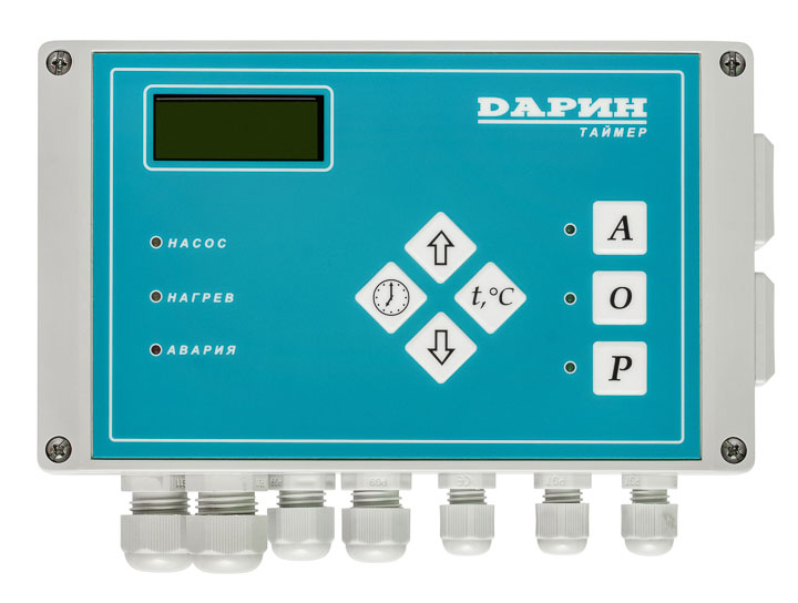 Микропроцессорный прибор с программированием времени работы насоса фильтра по электронному таймеру