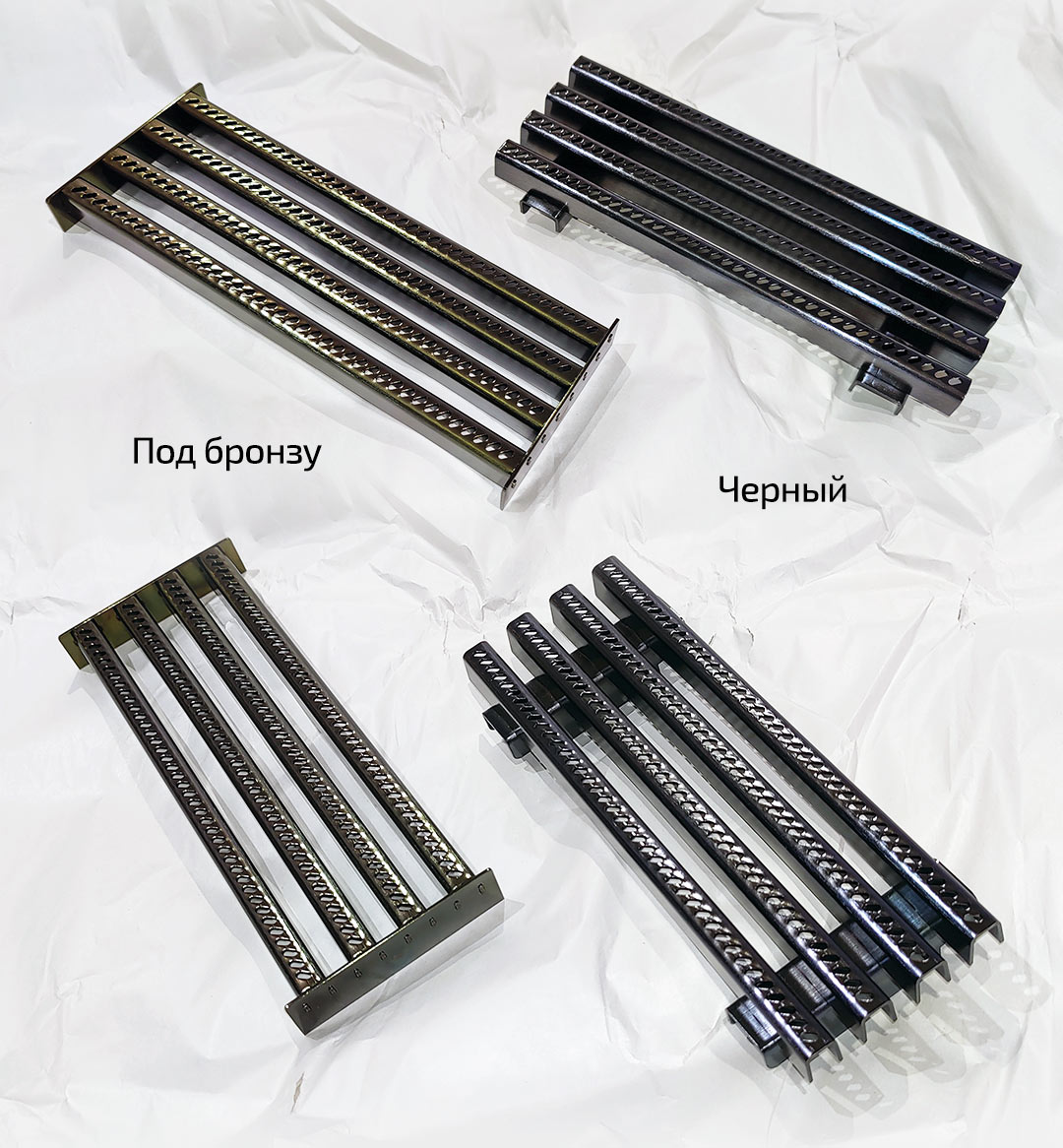 Переливная решетка K-Metall из нержавейки черного и бронзового цвета, окрашенная в Германии полиспектральным гальваническим методом Inox-Color